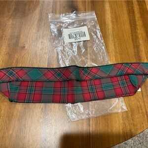 NWOT Vintage Longaberger Evergreen Red Green Tartan Plaid Bread Basket Liner